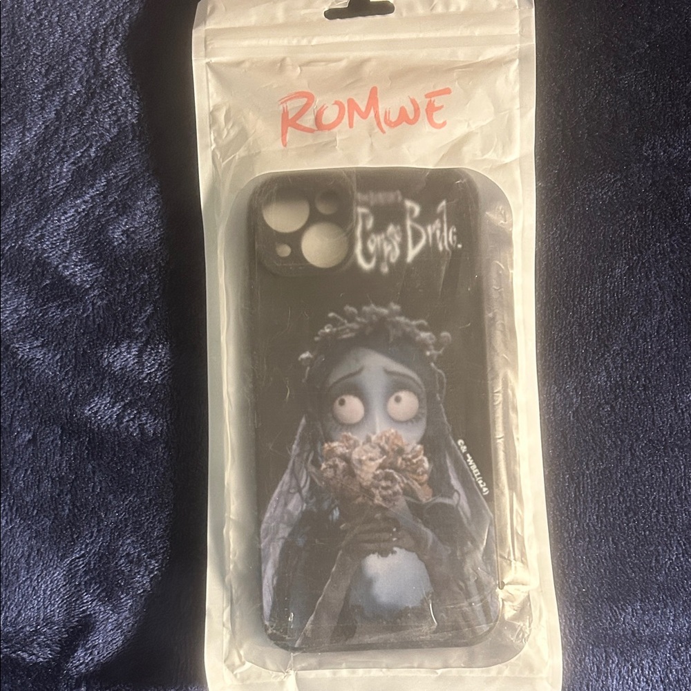 ROMWE Black and Blue Corpse Bride Phone Case iPhone 14 Pro Max